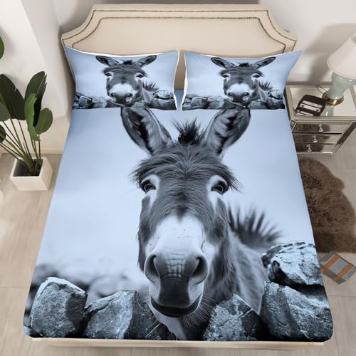 Erosebridal Funny Donkey Bedding Set Twin Farm Animal Bed