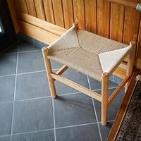 アンティーク 昭和レトロ 縄編みスツール 木製 ペーパーコード 椅子 アンティーク 昭和レトロ 縄編みスツール 木製 ペーパーコード 椅子