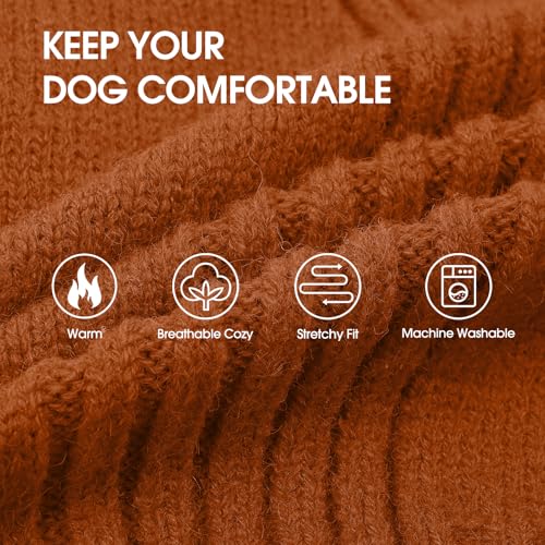Image of Great Dane Sweater,5XL Extra Large Sweater for Giant Breed Dogs in Winter | Turtleneck Cold Weather Outfit, For Senior & Short-haired Giant Dog Clothes, Elastic Pullover for Saint Bernard,Mastiff