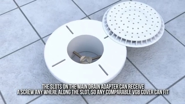 Adaptador para desagüe principal de piscina negro miniatura 2