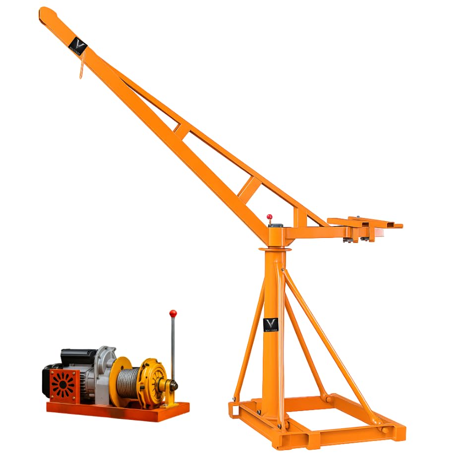 VM Portable Mini Crane for Material Lifting up to 500 Kg | Single Phase 3 HP Pure Copper Motor | Clutch Winch System | Heavy Duty Frame | Construction & Industrial Lifting Crane-image-41