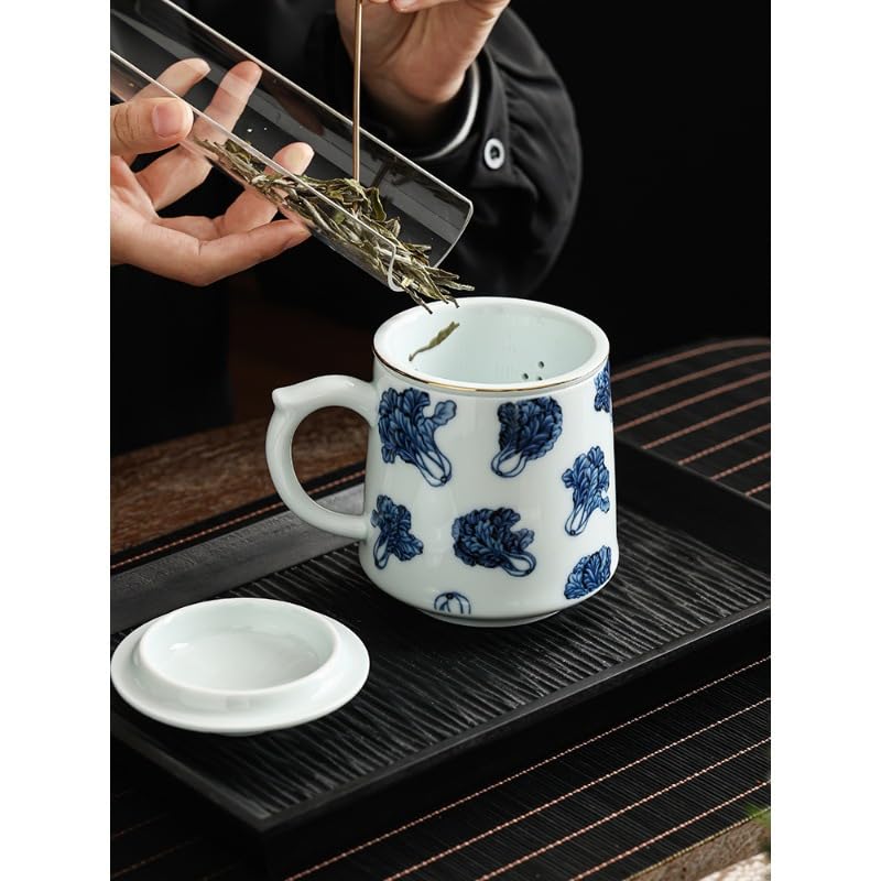 Tasse à thé Tasse à thé Chinoise en céramique for Le Bureau, Tasse à thé avec Filtre for Le Bureau, Tasse à thé de Voyage Portable Tasses à thé réutilisables