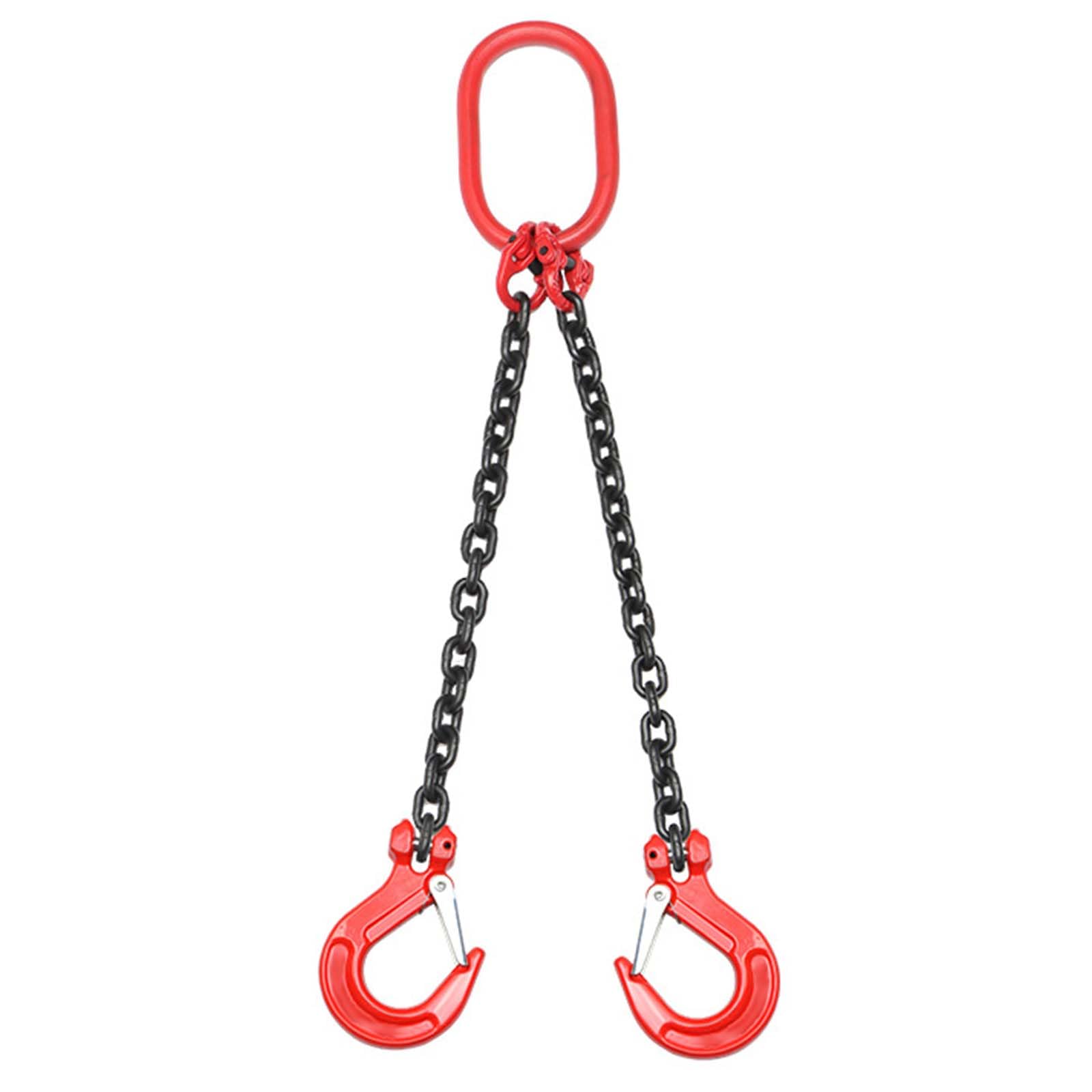 BODYGAD 2 Strand Chain Sling, Chain for Crane 1 m 2 T Forestry Chain Shipping Chain with Choker Chain ø6 mm Fork Hook Manganese Steel Chain G80