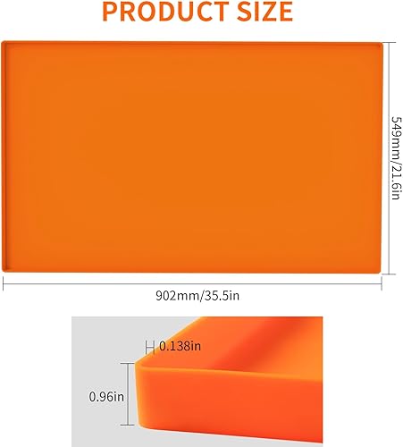 Miniatura 6 de Funda protectora de silicona para parrilla Blackstone de 36 pulgadas, resistente alfombra de silicona de grado alimenticio, protege la plancha de