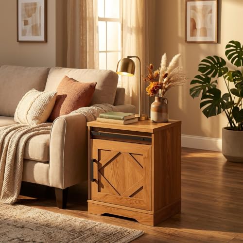 Image of WAMPAT 24.3 inch H Vintage Farmhouse Style End Table