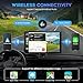 Portable Carplay Screen,Wireless Carplay & Android Auto Touch Screen,Car Stereo with Mirror Link,Bluetooth,GPS Navigation,FM,AUX,Voice Control(Portable 9 inch)