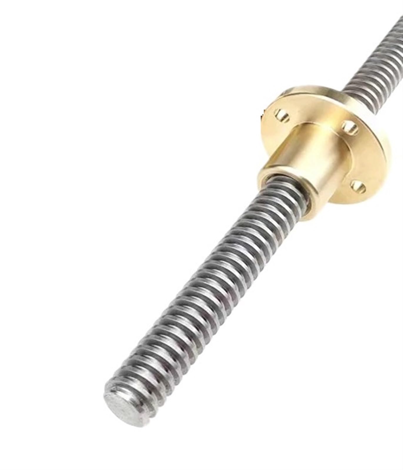 Metal Ball Screw nut T20 Lead Screw Linear Guide Lead 4mm Pitch 4mm Length 100mm to 700mm with Brass Nut CNC 3D Printer(200mm)