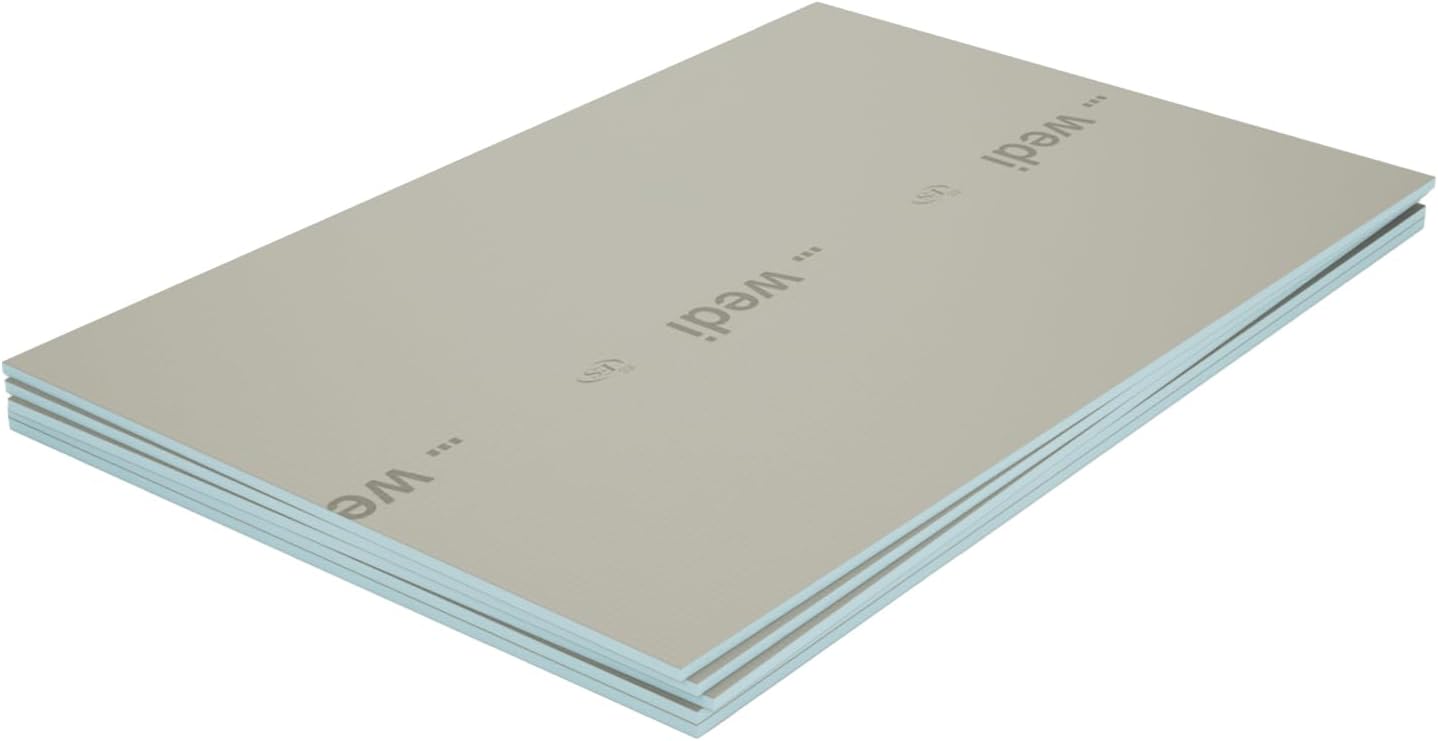 Wedi Board 48"" x 32"" x ½"" Packs of Panels (5), Gray