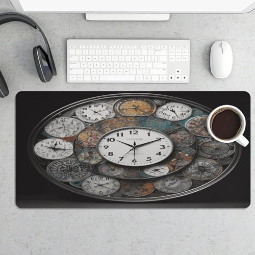 Clock Art Desk Pad con Base de Goma Grande 60x30 cm miniatura 5