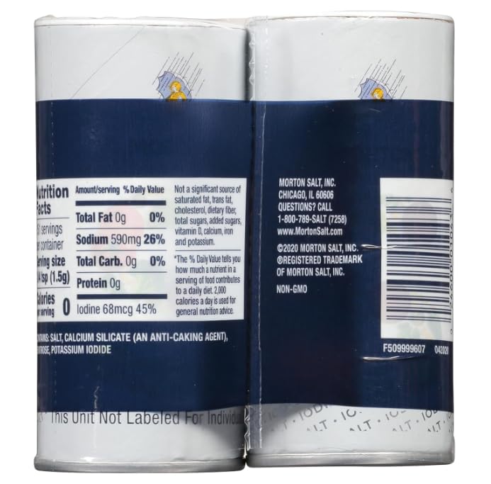 Miniatura 3 de Salero yodado Morton - 2 CT X2..4 en total, por Litezout y empaquetado en una caja Litezout