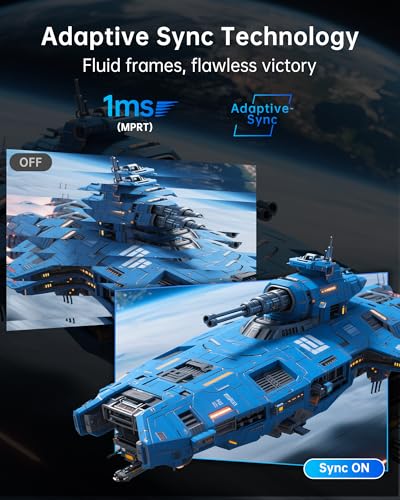 Image of KTC 27 Inch Gaming Monitor 4K, Dual Mode UHD 160Hz & FHD 320Hz, PD 90W Type-C, HDR 400, Fast IPS, 125% sRGB, Adaptive Sync, HDMI 2.1&DP 1.4, Eye Care, Tilt /Swivel /Pivot /Height Adjustment, VESA, H27P6