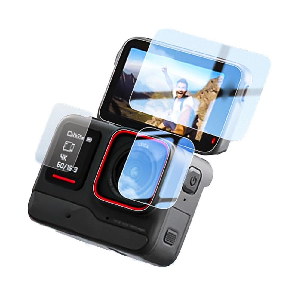 6 Pellicole In Vetro Temperato 9H Per Insta360 Ace Pro – Protezione Schermo E Obiettivo