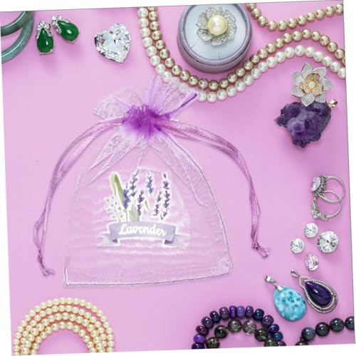 Luxshiny 20 unidades bolsas de lavanda con cordón miniatura 5