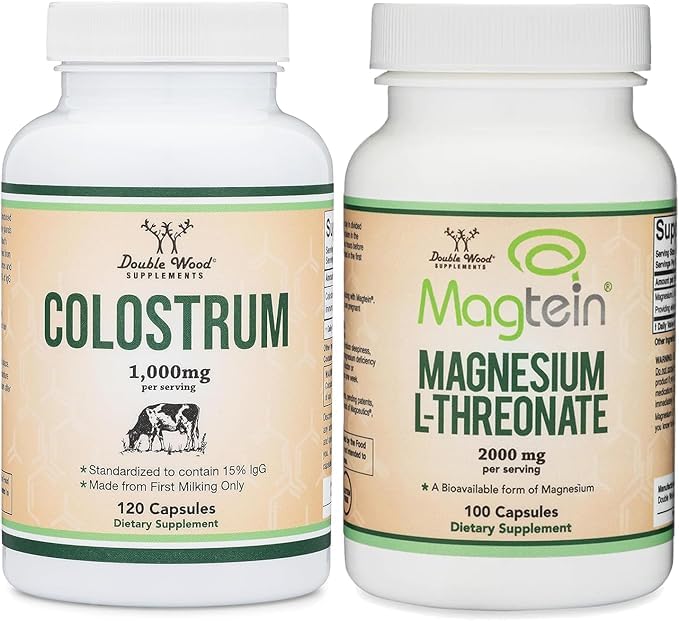 Evorina Colostrum Supplement (120 Capsules) and Magnesium L-Threonate (100 Capsules) | High Strength Herbal Supplement | Clean Label Ayurvedic Wellness-image-27