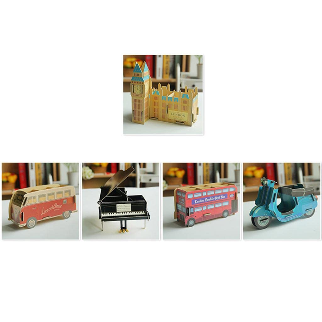 Nimmz Collection Pen Holder Desktop Storage Paper Box for Kids DIY Handmade Crafts 5# Bus-picture-12