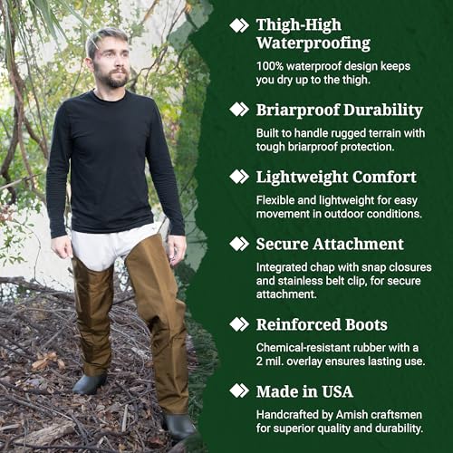 Five Star, Briar Proof Hip Wader with Dan's Frogger Boot, Made in U.S.A.3