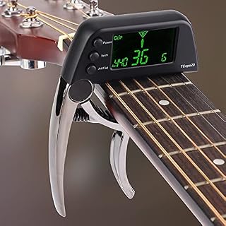 Clip d’accordeur de capot de Guitare, capodastre à changement rapide numérique avec une seule main durable pour guitares acoustiques pour musiques (default) - Les Beatles, Paul McCartney, John Lennon, RIngo Starr, George Harrison Clip d'accordeur de capot de Guitare, capodastre à changement rapide numérique avec une seule main durable pour guitares acoustiques pour musiques (default) – Image 3