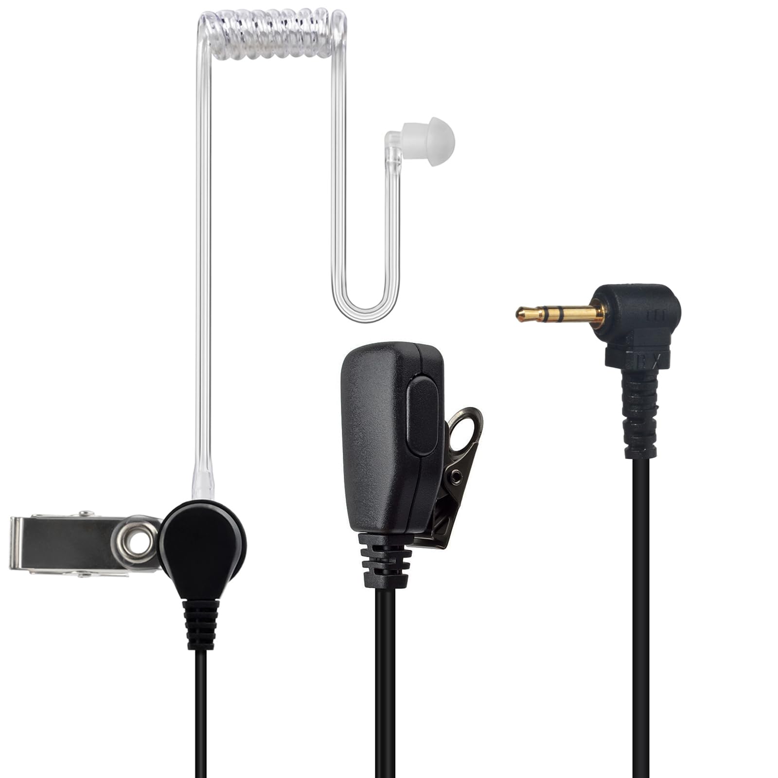 YNIBST Pinganillo de Tubo de Aire Transparente para Walkie Talkie, Auricular Discreto con PTT para Radio, Compatible con Motorola Talkabout, para Modelos T62/T80/T82/T92 (1 Pieza)
