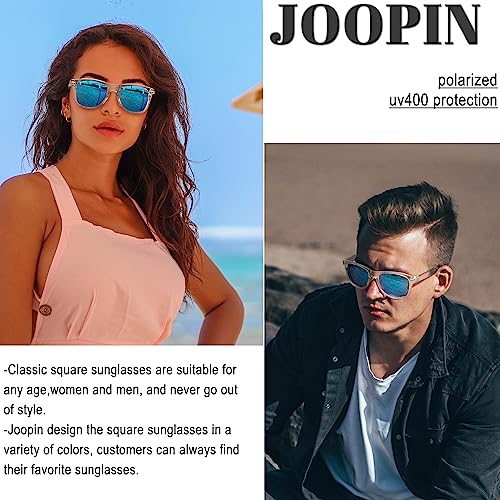 Image of Joopin Square Sunglasses Polarized UV400 Designer Sun Glasses Men Women | Oversized, Plastic Frame, Retro, Vintage, Unisex, Trendy Shades for Driving, Party, Fishing, Business, Costume