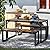 YITAHOME Patio Dining Table and Bench with Faux Wood Tabletop, Outdoor Dining Set for 4-6 People, All-Weather Picnic Conversation Set for Garden Backyard Poolside - Brown
