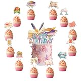 25 Pcs Books Cake Topper Cupcake Toppers Reading Books Cake Decorations for Books Party Decorations Book Club Birthday Party Supplies Library Decorations