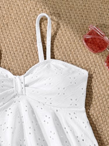 Image of SHENHE Girl's 2 Piece Tankini Swimsuit Ruffle Flounce Bathing Suit Eyelet Embroidery Swimwear