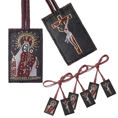 Escapularios Catolicos,3 Pcs Escapulario de la Virgen del Carmen,...