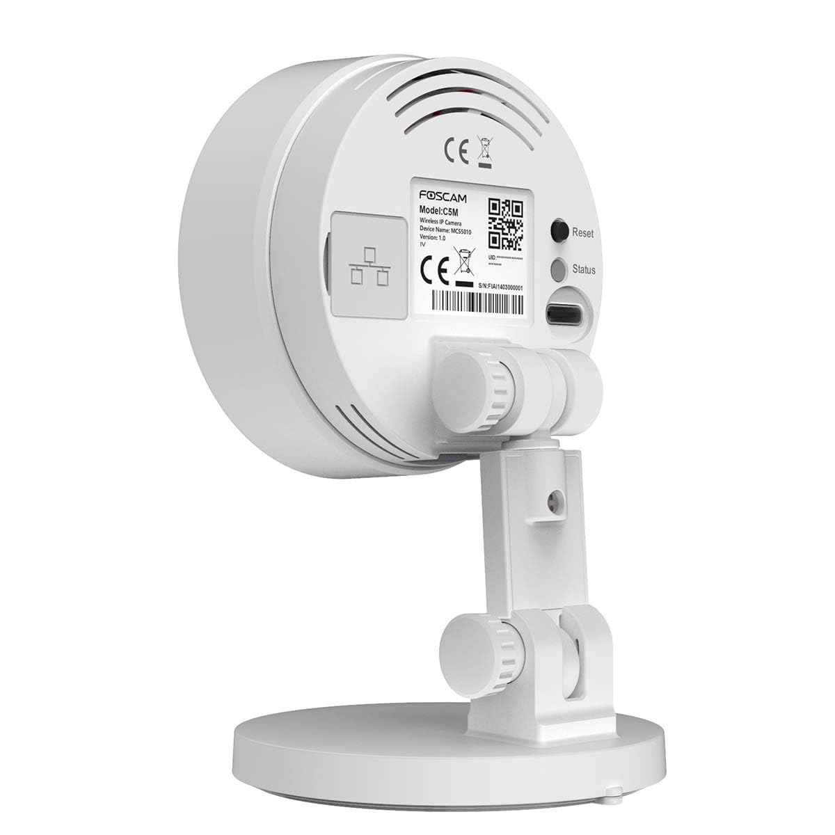 Foscam C5M 3K 5MP Dual Band Telecamera di sorveglianza WLAN con visione notturna fino a 8 metri, audio bidirezionale, rilevamento rumore e movimento, compressione video H.264+/H.264