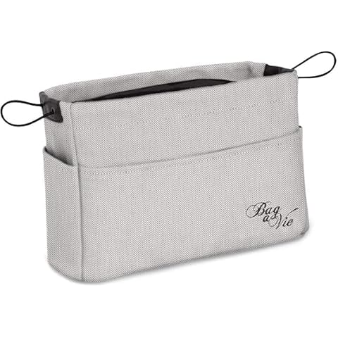 Bag-a-Vie Deluxe Handbag Organizer, Bag Shaper Insert, Five Outer & Inner Pockets | MINI (9.5 x 6.25 x 3.5) Cover