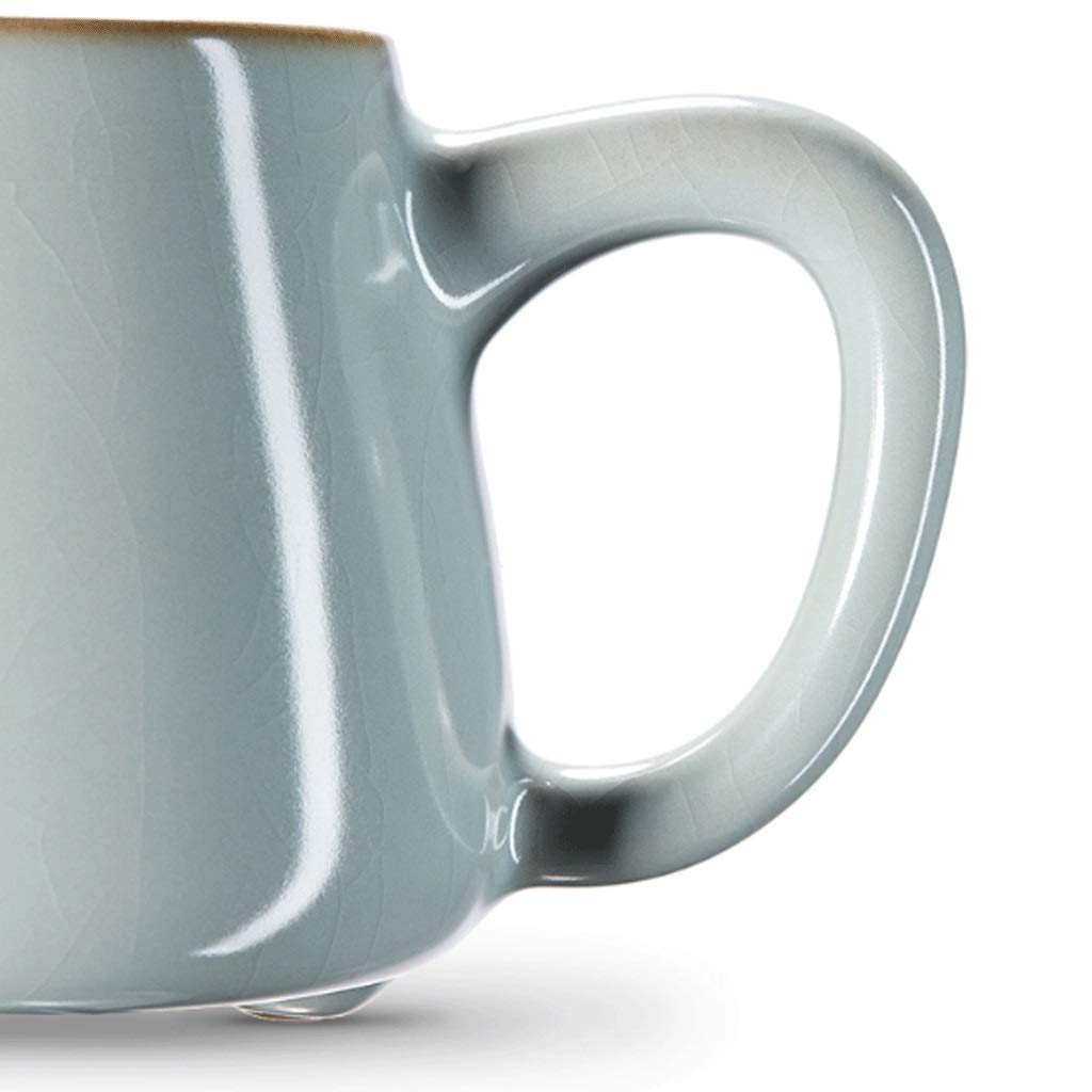 Keramik Becher Keramikbecher Große Kapazitätskapazität Home Kaffeetasse mit Griff Keramik Kaffeetasse for Home Office oder Schule Verwenden Sie 290ml Zuhause und Büro (Color : Blue)