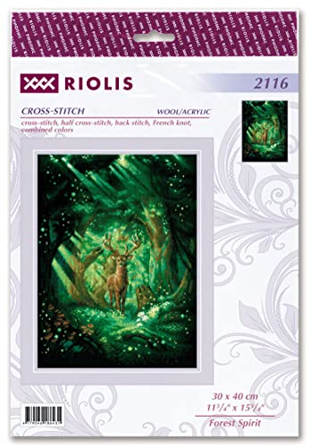 Image of RIOLIS - Forest Spirit 2116, Cross Stitch Kits 11 inch x 15 inch, Cross Stitch Kits for Beginners & Advanced, Crossstitching Kit Adult, Embroidery Counted Stitching Kit