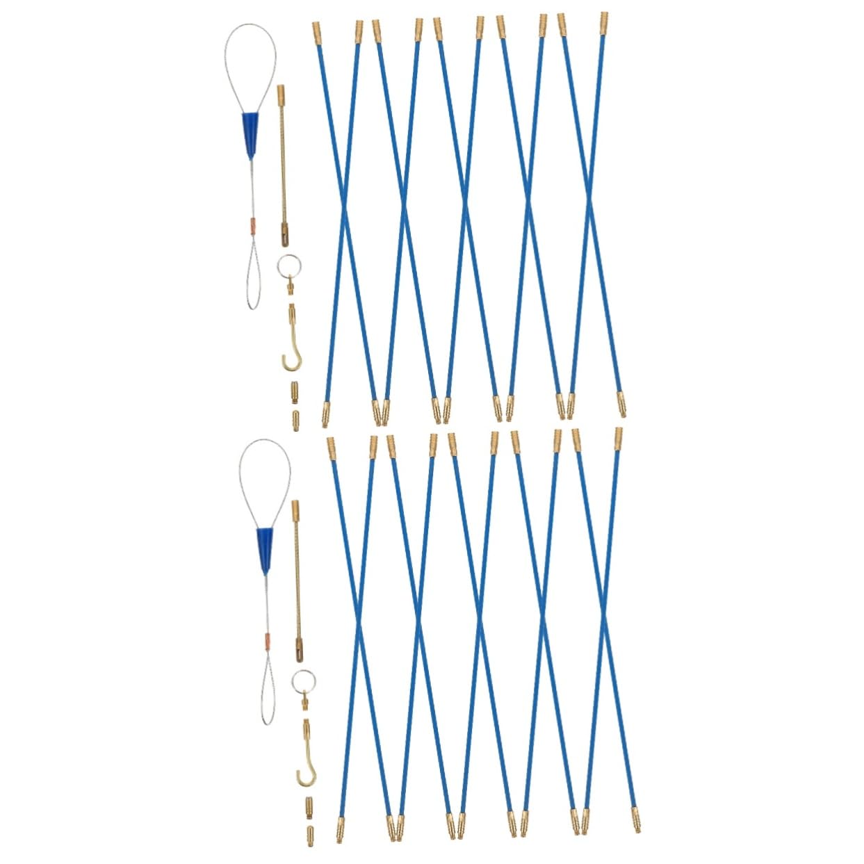 NUOBESTY 2 Sätze Kabeldurchziehhilfe Fiberglas Einziehhilfe für Elektrischen Kabelverlauf für Wände Decken und Engen Räumen Einfach zu Bedienen und Ergonomisch Gestaltet