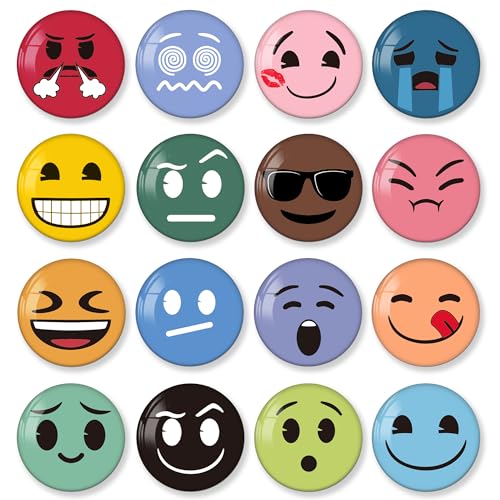 Imanes decorativos de emoji MORCART 16 piezas