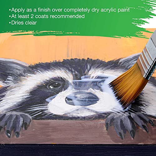 U.S. Art Supply 8 oz Matte Acrylic Varnish for Acrylic Painting, Permanent Clear Protection, Reduces UV & Photography Glare