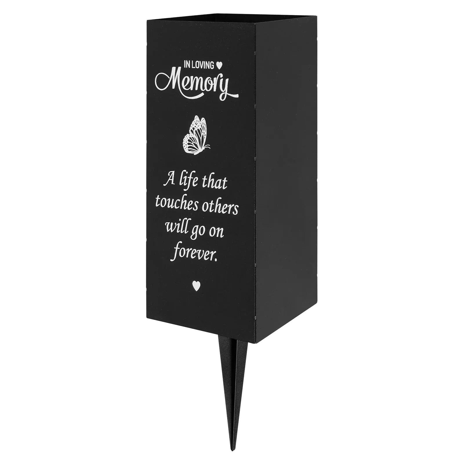 Grave Vase Memorial Floral Metal Cemetery With Spike Headstones Flower Holder Decorations For mourning