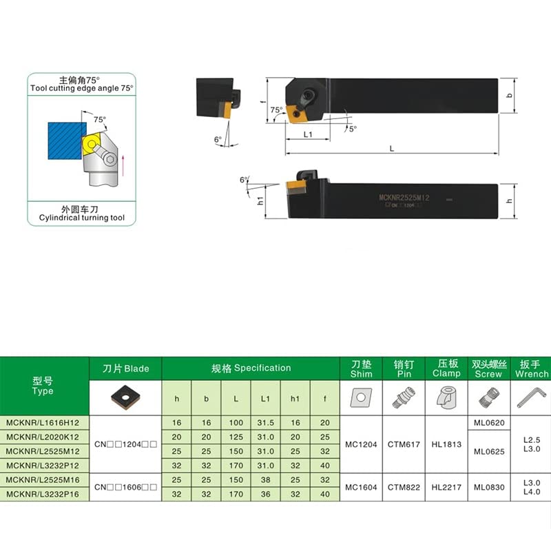 Portaherramientas para Torno CNC MCKNL2525M16 miniatura 6