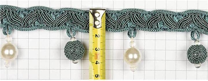Dentelle à suspendre de qualité supérieure avec perles et franges de 3 mètres