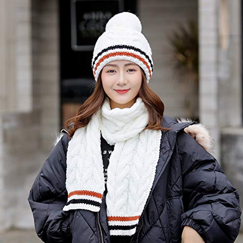 Bonnet tricoté chaud doublé velours avec protection oreilles