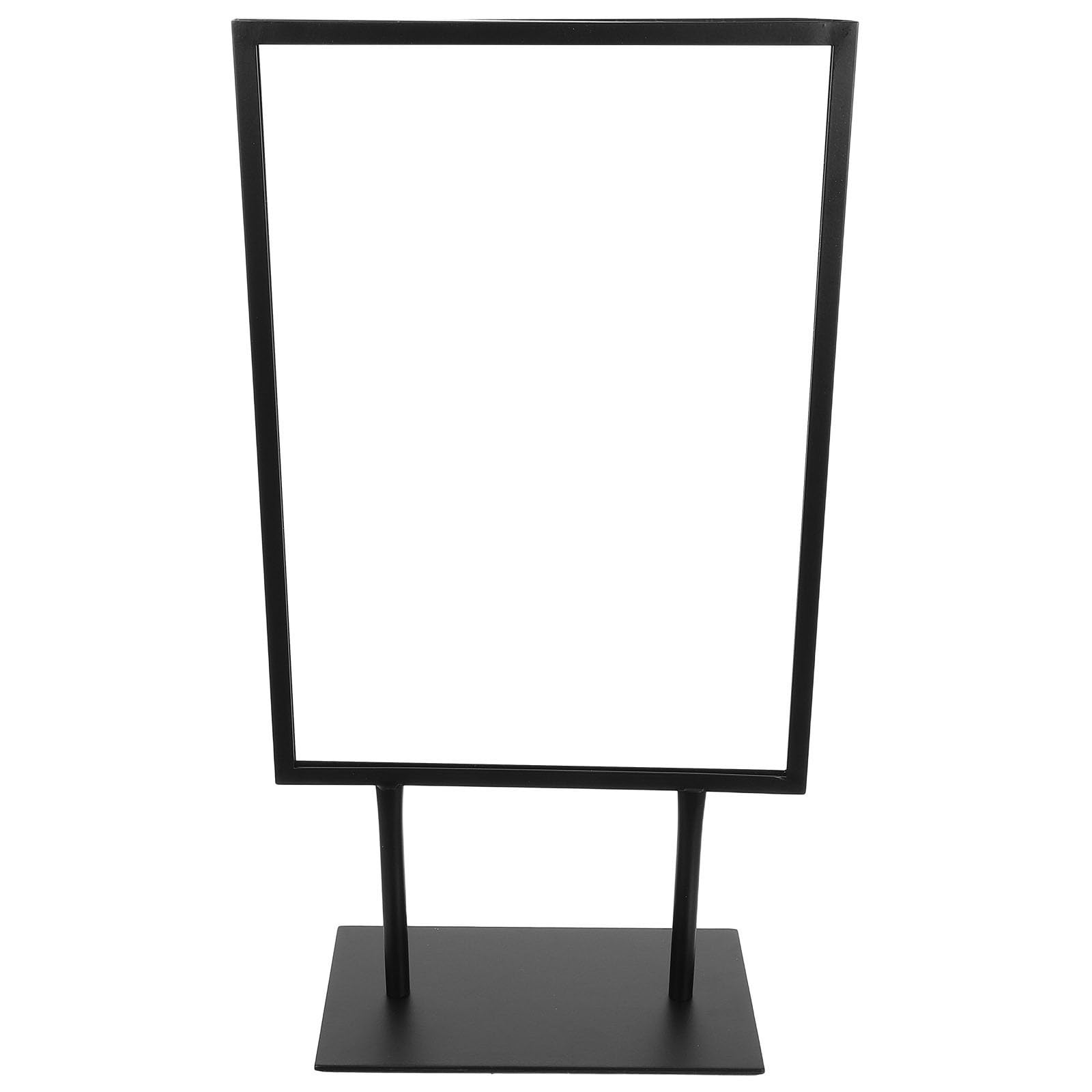 Porte-affiche A4 de Prix de Comptoir en Acier Inoxydable Noir