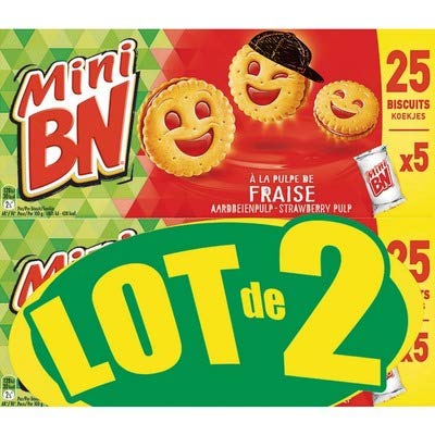 BN Mini galletas de fresa – 2 paquetes de 175 g