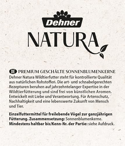 Dehner Natura Premium Nourriture pour Oiseaux Sauvages, graines de Tournesol décortiquées, en Seau, 5 kg – Image 4