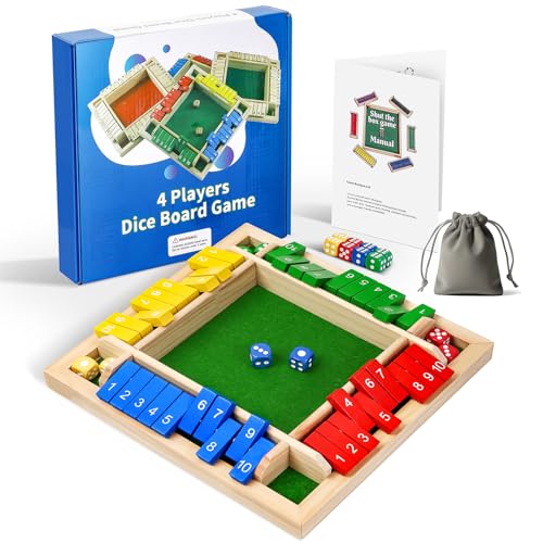 Shut The Box Juego de Mesa de Madera para 2 a 6 Jugadores miniatura 1