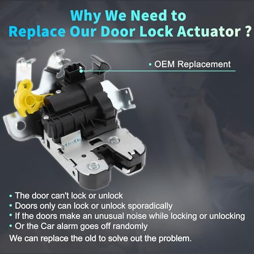 Image of X AUTOHAUX Replacement Rear Liftgate Door Lock Actuator for Audi Q7 2017-2022 Tailgate Latch Assembly No.4M0827506B /4M0827506C Silver Tone