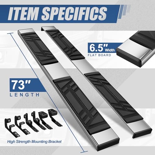 Estribos laterales acero inoxidable compatibles Chevy Traverse 2007-2017 miniatura 3
