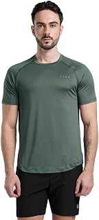 TEGO Men’s Core Tech Gym T-Shirt | Lightweight Men’s Workout T-Shirt | Athletic Fit, Sweat-Wicking Training Tee with Ragla... Price In India