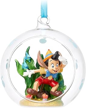Disney Pinocchio Glass Globe Sketchbook Ornament