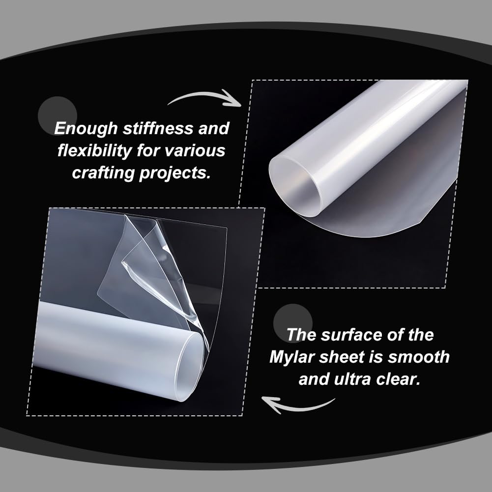 6 hojas de plástico para cortar, 61 x 91,5 cm, hojas de plástico transparente en blanco de 0,2 mm de grosor, papel de plantilla para cortar, plantilla para acolchar