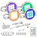 MYPLUS Under Cabinet Lighting, 4 Pcs Led Puck Lights with Remote Control Color Changing, Led Lighting Kit Magnetic Stick for Under Cabinet, Under Counter and Kitchen Shelf (RGB)
