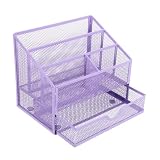 Realizzato in acciaio carbonio, questo organizer da scrivania a 5 scomparti offre un contenitore robusto e multifunzionale per penne, quaderni, quaderni elementi essenziali per l ' ufficio, combinando l ' eleganza industriale con la funzionalità pratica