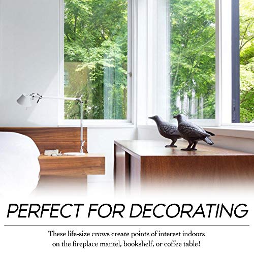 Nach Decorative Cast Iron Crow With Head Down For Indoor Or Outdoor Use, Black, Js-90-7117 #TOP4